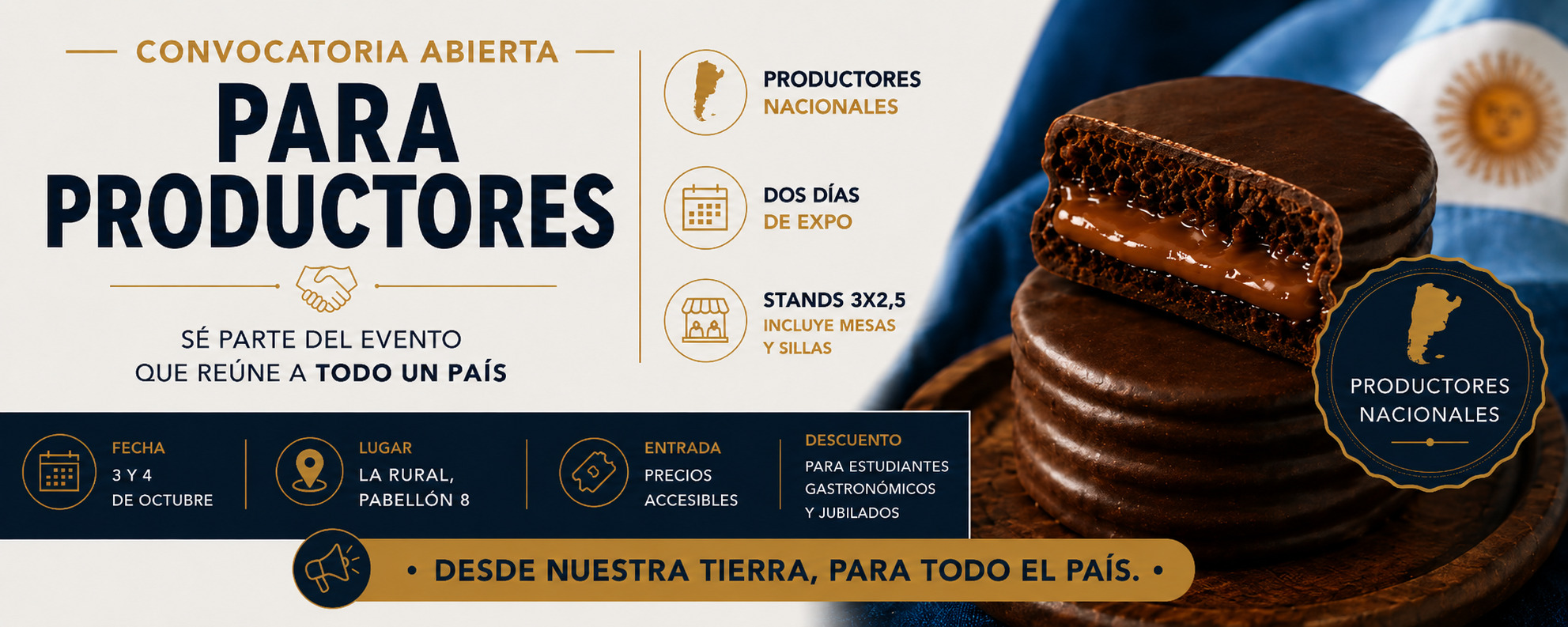 Convocatoria abierta para productores - Expo Alfajores Argentinos
